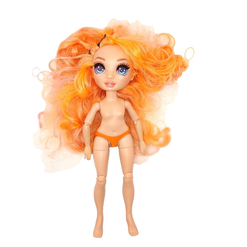 Orange Poppy Rowan Doll Rainbow High Butterflies in Hair Freckles Articulated